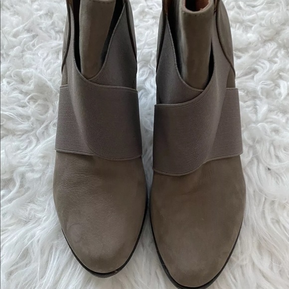 Kenneth Cole gentle souls two for Dawn wedge strap booties suede ankle boots - Picture 8 of 9